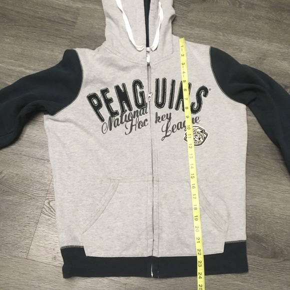 Pittsburgh Penguins G-III 4her by Carl Banks Large Gray Full Zip Hoodie NHL Read - Picture 9 of 9
